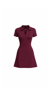 Knit Polo Mini Dress
