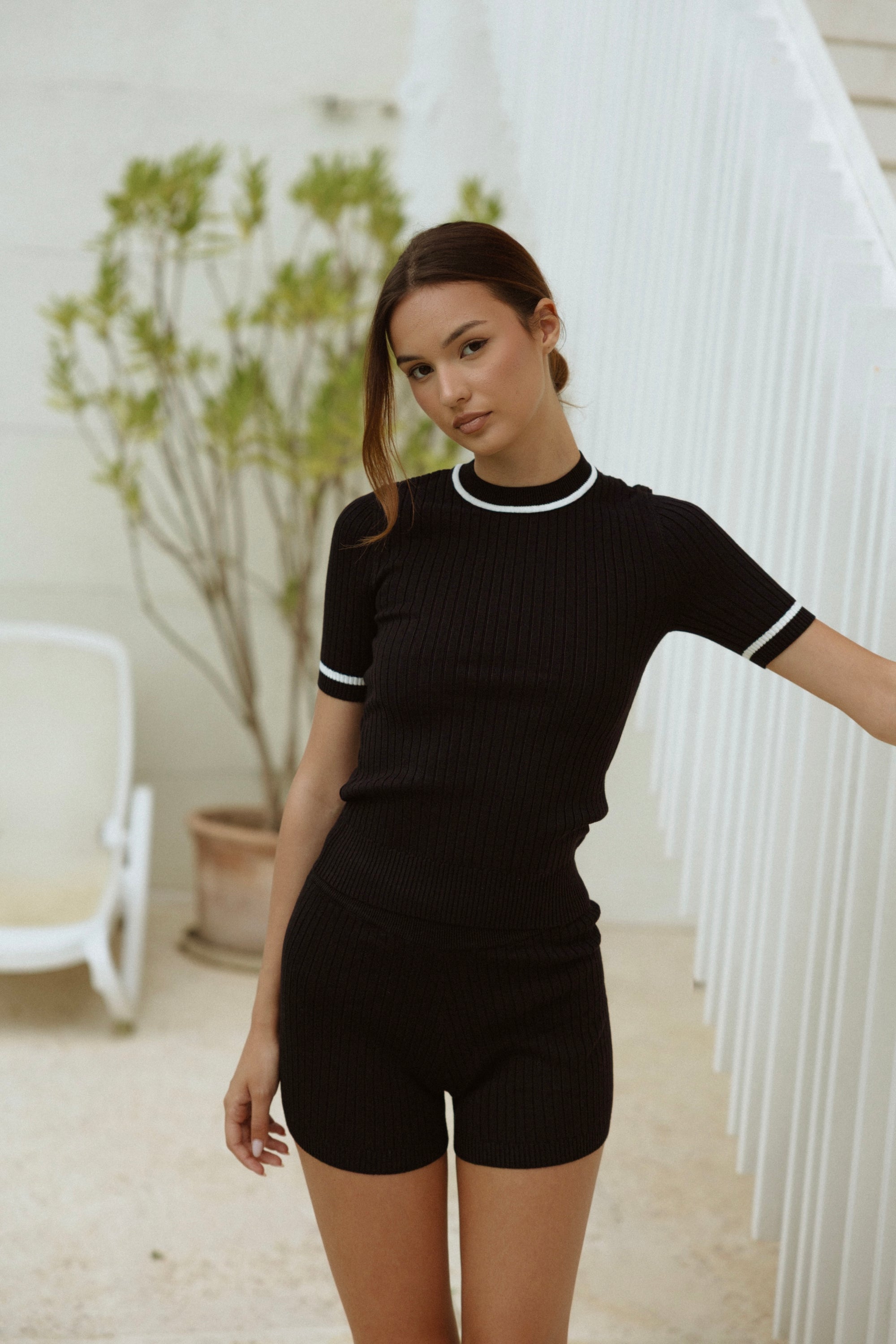 Rib-Knit Shorts