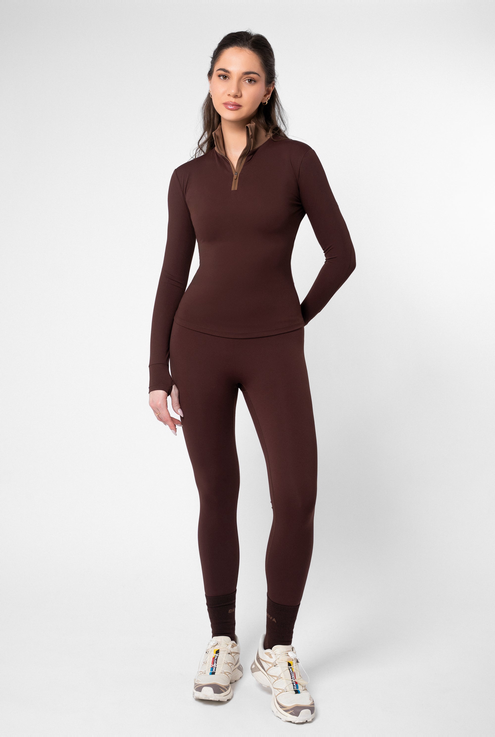 Monochrome Quarter Zip Top